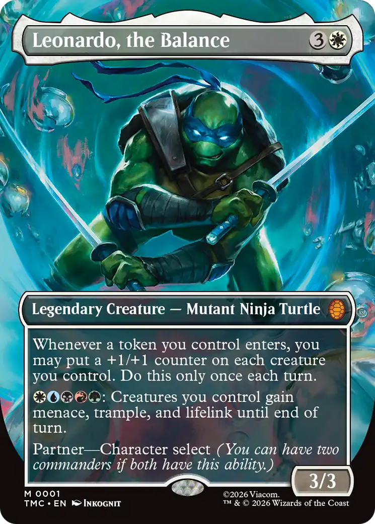 Leonardo, the Balance (Borderless) [Teenage Mutant Ninja Turtles Commander] | Exor Games Bridgewater