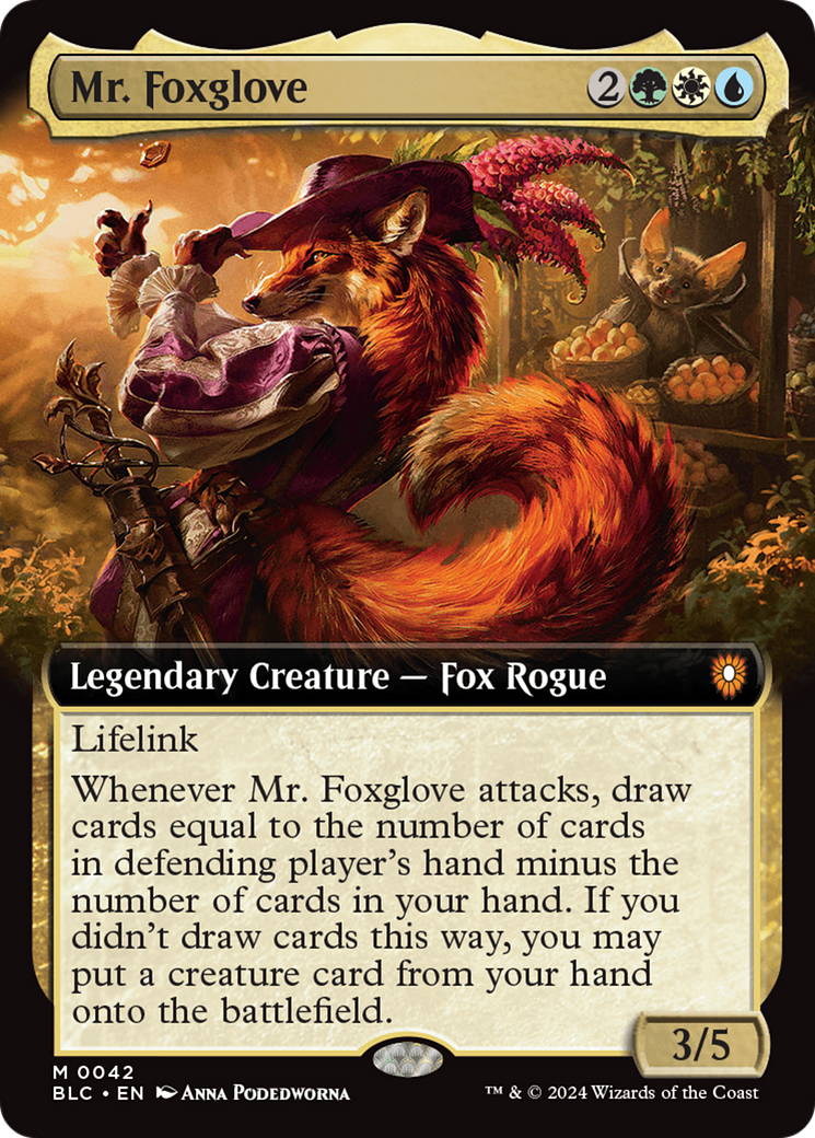 Mr. Foxglove (Extended Art) [Bloomburrow Commander] | Exor Games Bridgewater