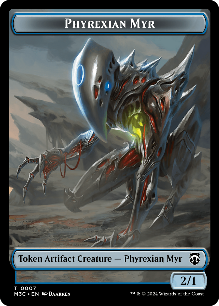 Phyrexian Myr // Servo Double-Sided Token [Modern Horizons 3 Commander Tokens] | Exor Games Bridgewater