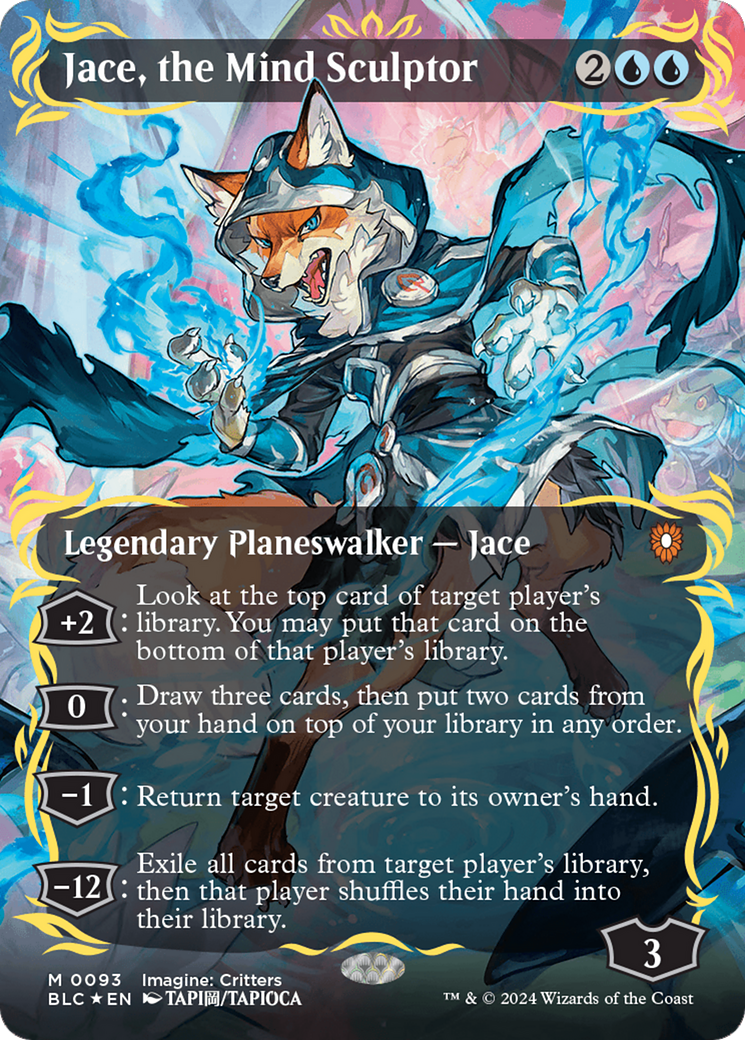 Jace, the Mind Sculptor (Borderless) (Raised Foil) [Bloomburrow Commander] | Exor Games Bridgewater