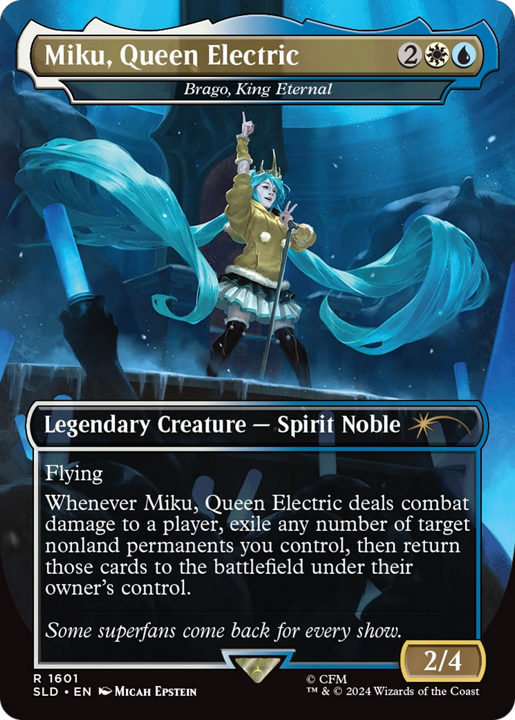 Miku, Queen Electric - Brago, King Eternal (Rainbow Foil) [Secret Lair Drop Series] | Exor Games Bridgewater