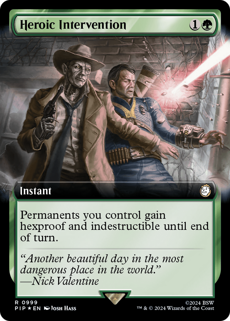 Heroic Intervention (Extended Art) (Surge Foil) [Fallout] | Exor Games Bridgewater