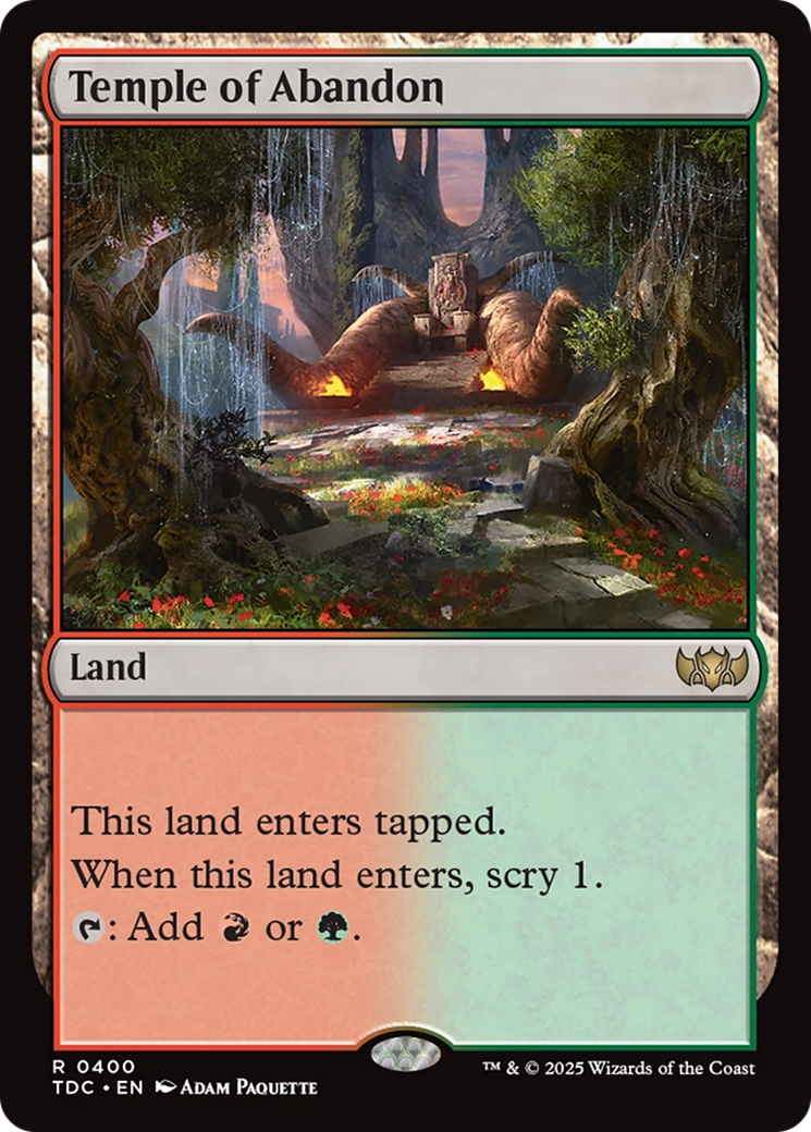 Temple of Abandon [Tarkir: Dragonstorm Commander] | Exor Games Bridgewater