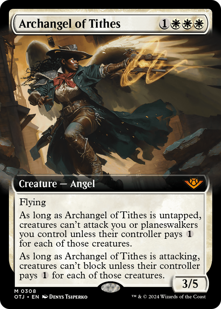 Archangel of Tithes (Extended Art) [Outlaws of Thunder Junction] | Exor Games Bridgewater