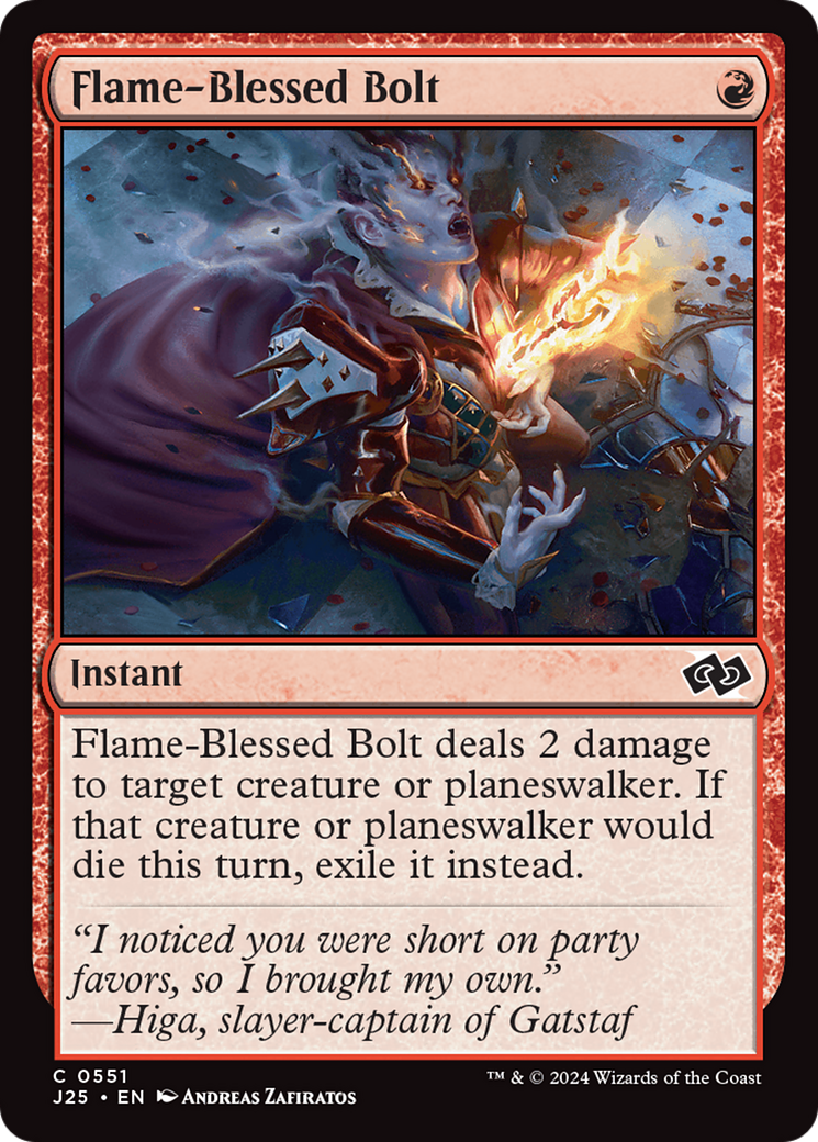 Flame-Blessed Bolt [Foundations Jumpstart] | Exor Games Bridgewater