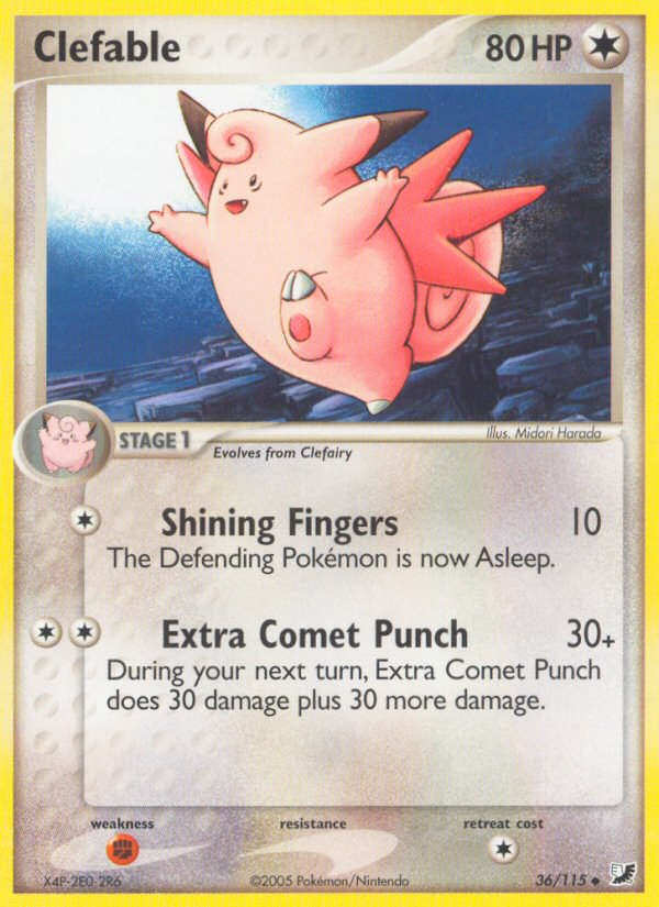 Clefable (36/115) [EX: Unseen Forces] | Exor Games Bridgewater