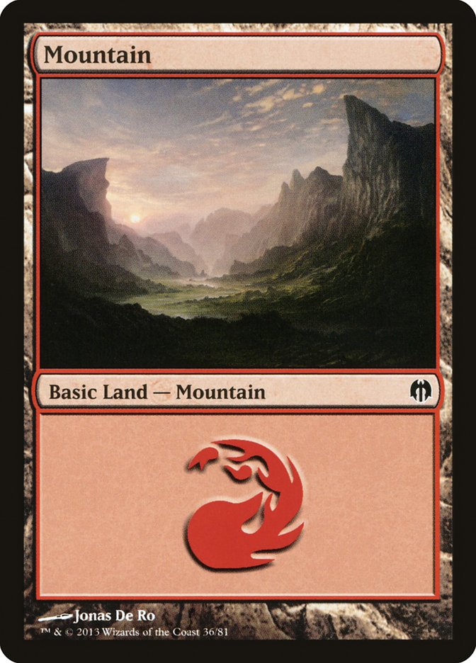Mountain (36) [Duel Decks: Heroes vs. Monsters] | Exor Games Bridgewater