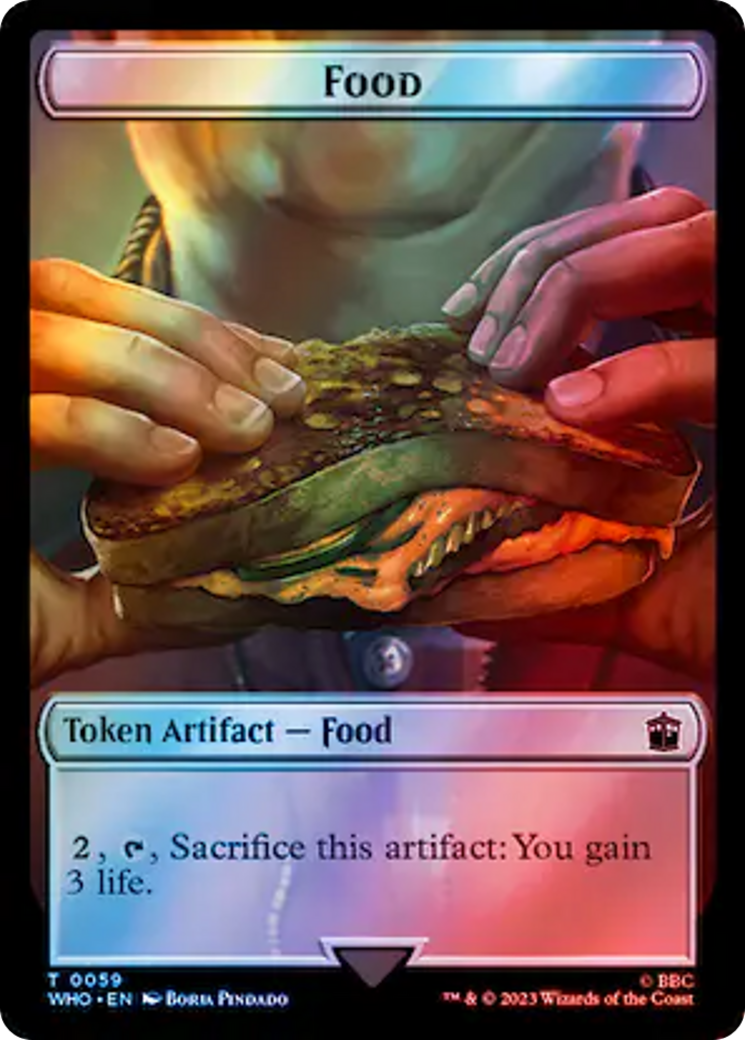 Alien // Food (0059) Double-Sided Token (Surge Foil) [Doctor Who Tokens] | Exor Games Bridgewater