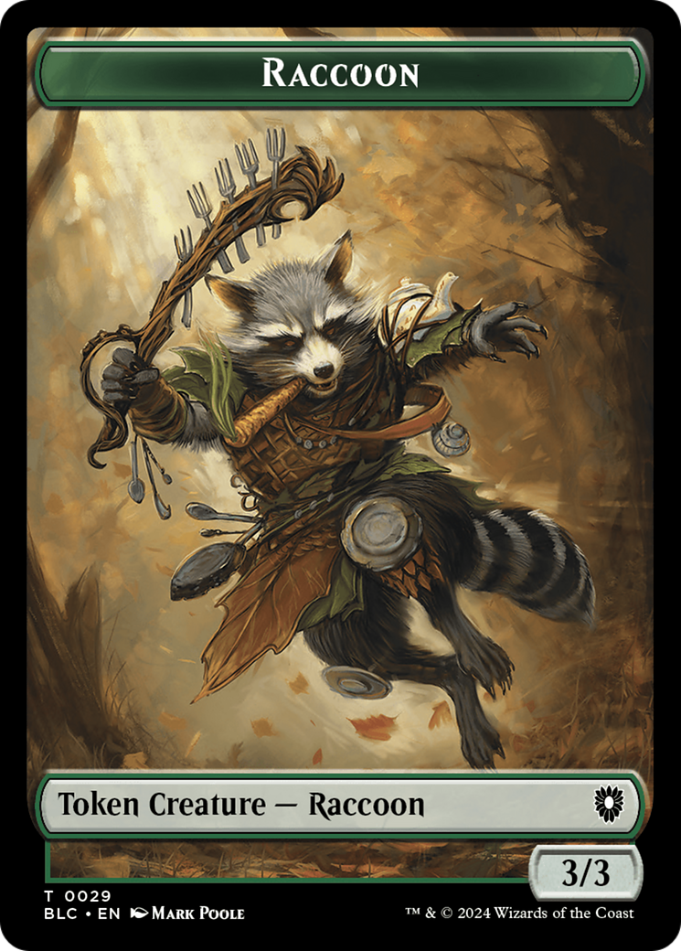 Rat // Raccoon Double-Sided Token [Bloomburrow Commander Tokens] | Exor Games Bridgewater