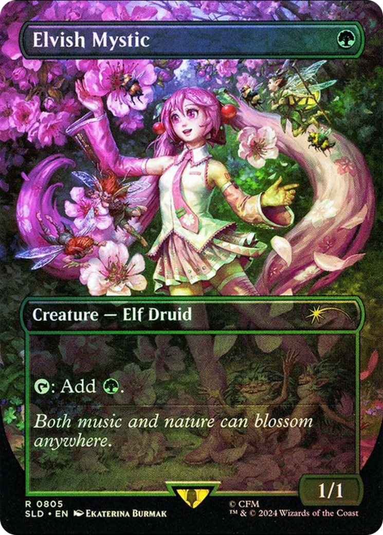 Elvish Mystic (0805) (Rainbow Foil) [Secret Lair Drop Series] | Exor Games Bridgewater