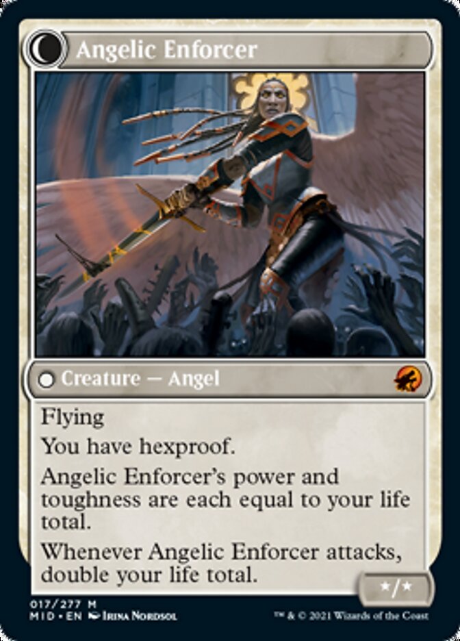 Enduring Angel // Angelic Enforcer [Innistrad: Midnight Hunt] | Exor Games Bridgewater