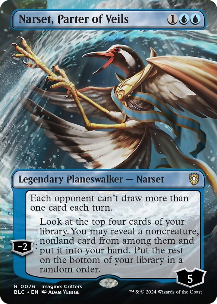 Narset, Parter of Veils (Borderless) [Bloomburrow Commander] | Exor Games Bridgewater