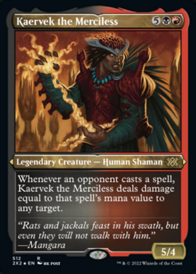 Kaervek the Merciless (Foil Etched) [Double Masters 2022] | Exor Games Bridgewater