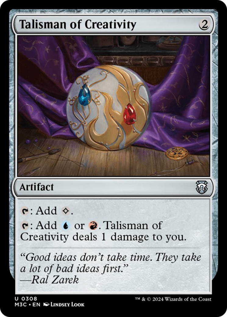 Talisman of Creativity (Ripple Foil) [Modern Horizons 3 Commander] | Exor Games Bridgewater