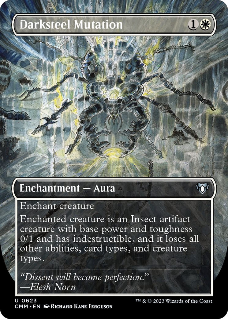 Darksteel Mutation (Borderless Alternate Art) [Commander Masters] | Exor Games Bridgewater