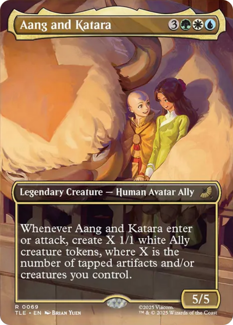 Aang and Katara (Borderless) [Avatar: The Last Airbender: Eternal-Legal] | Exor Games Bridgewater