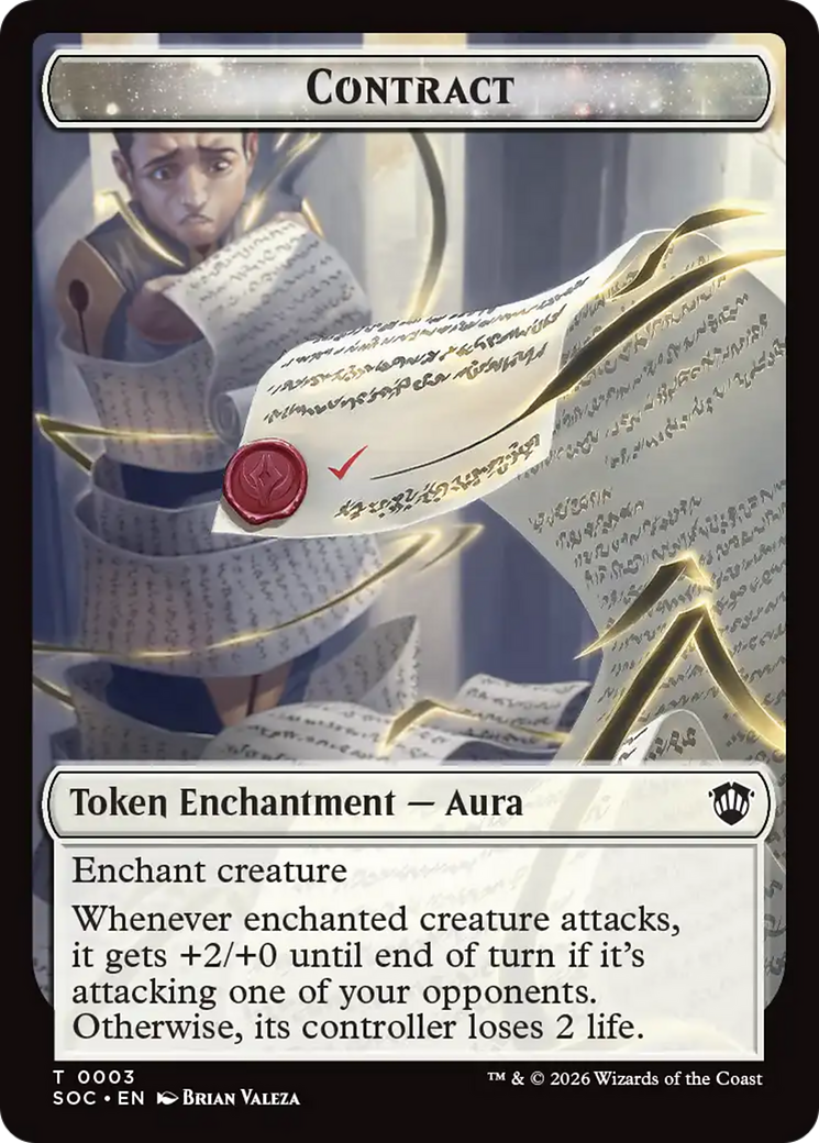 Contract // Copy Double-Sided Token [Secrets of Strixhaven Commander Tokens] | Exor Games Bridgewater
