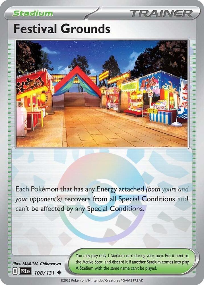 Festival Grounds (108/131) (Poke Ball Pattern) [Scarlet & Violet: Prismatic Evolutions] | Exor Games Bridgewater