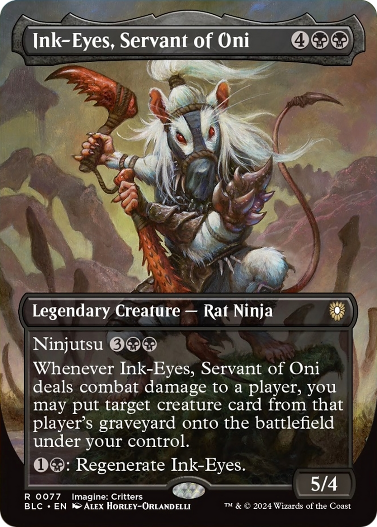 Ink-Eyes, Servant of Oni (Borderless) [Bloomburrow Commander] | Exor Games Bridgewater