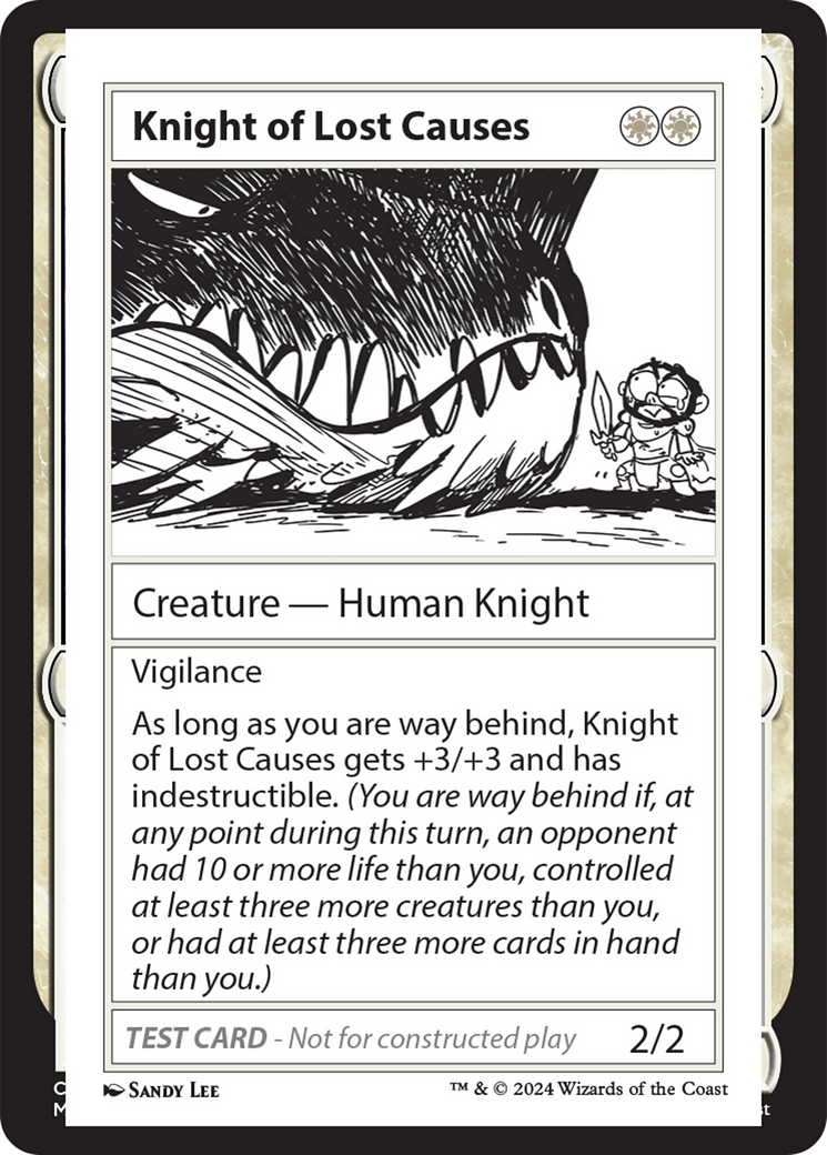 Knight of Lost Causes [Mystery Booster 2 Playtest Cards] | Exor Games Bridgewater