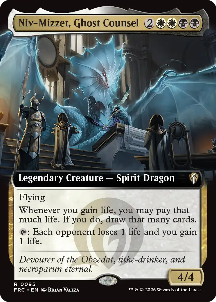 Niv-Mizzet, Ghost Counsel (Extended Art) [Reality Fracture Commander] | Exor Games Bridgewater