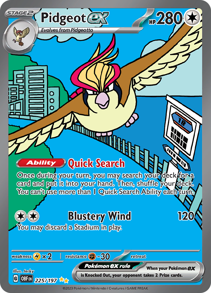 Pidgeot ex (225/197) [Scarlet & Violet: Obsidian Flames] | Exor Games Bridgewater