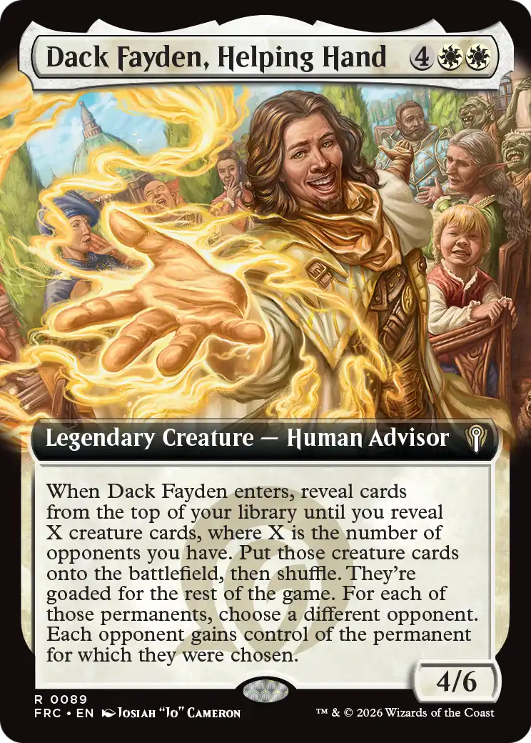 Dack Fayden, Helping Hand (Extended Art) [Reality Fracture Commander] | Exor Games Bridgewater