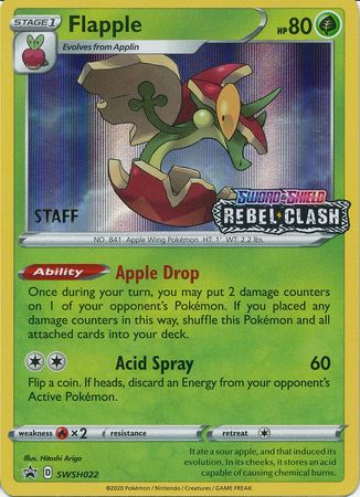 Flapple (SWSH022) (Staff Prerelease Promo) [Sword & Shield: Black Star Promos] | Exor Games Bridgewater