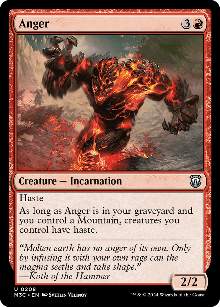 Anger (Ripple Foil) [Modern Horizons 3 Commander] | Exor Games Bridgewater