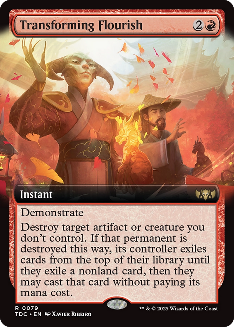 Transforming Flourish (Extended Art) [Tarkir: Dragonstorm Commander] | Exor Games Bridgewater