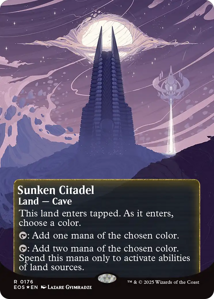 Sunken Citadel (0176) (Borderless) (Galaxy Foil) [Edge of Eternities: Stellar Sights] | Exor Games Bridgewater