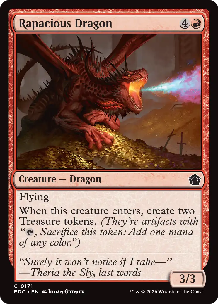 Rapacious Dragon [Foundations Commander] | Exor Games Bridgewater