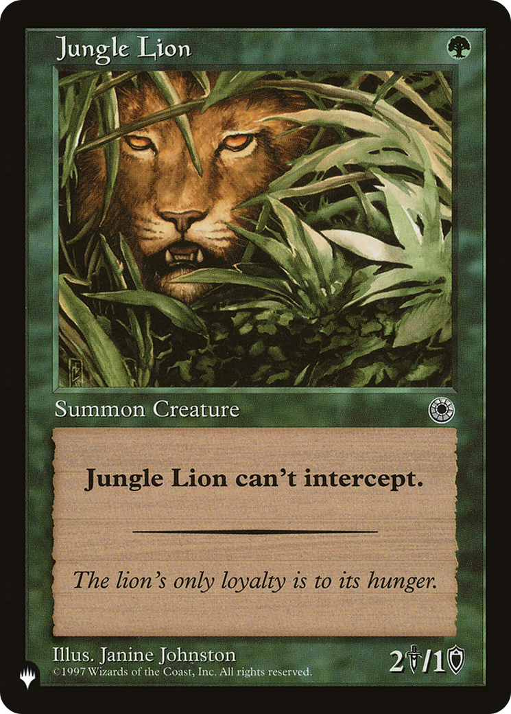 Jungle Lion [The List Reprints] | Exor Games Bridgewater