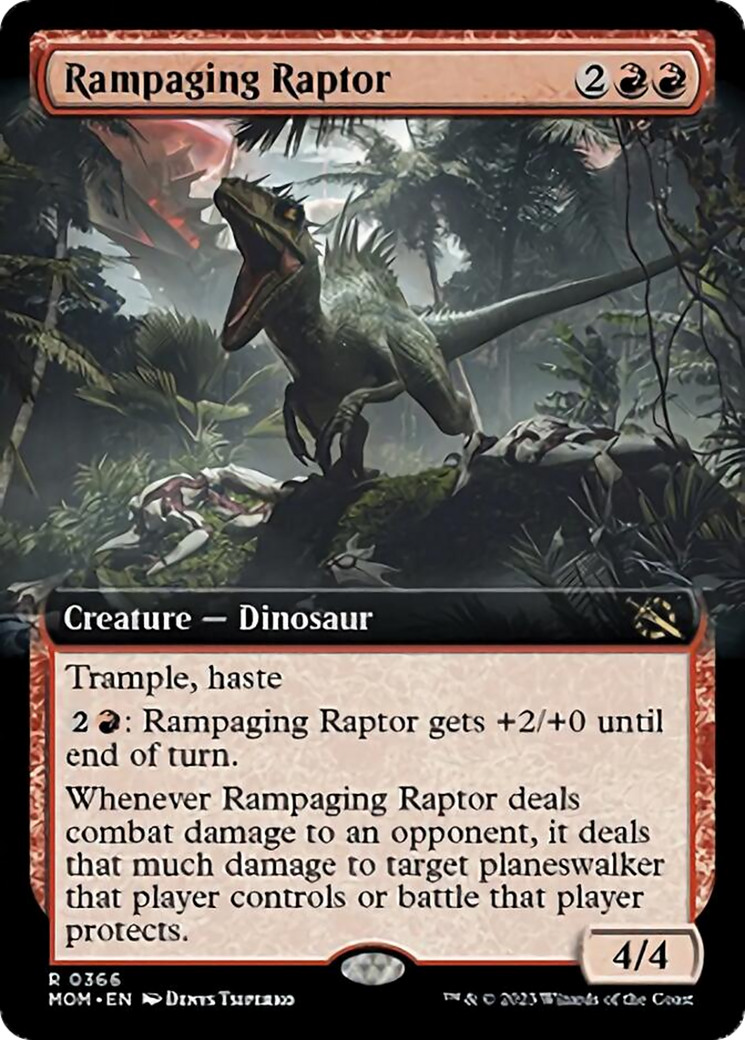 Rampaging Raptor (Extended Art) [March of the Machine] | Exor Games Bridgewater