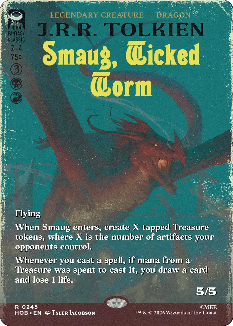 Smaug, Wicked Worm (Borderless) [The Hobbit] | Exor Games Bridgewater