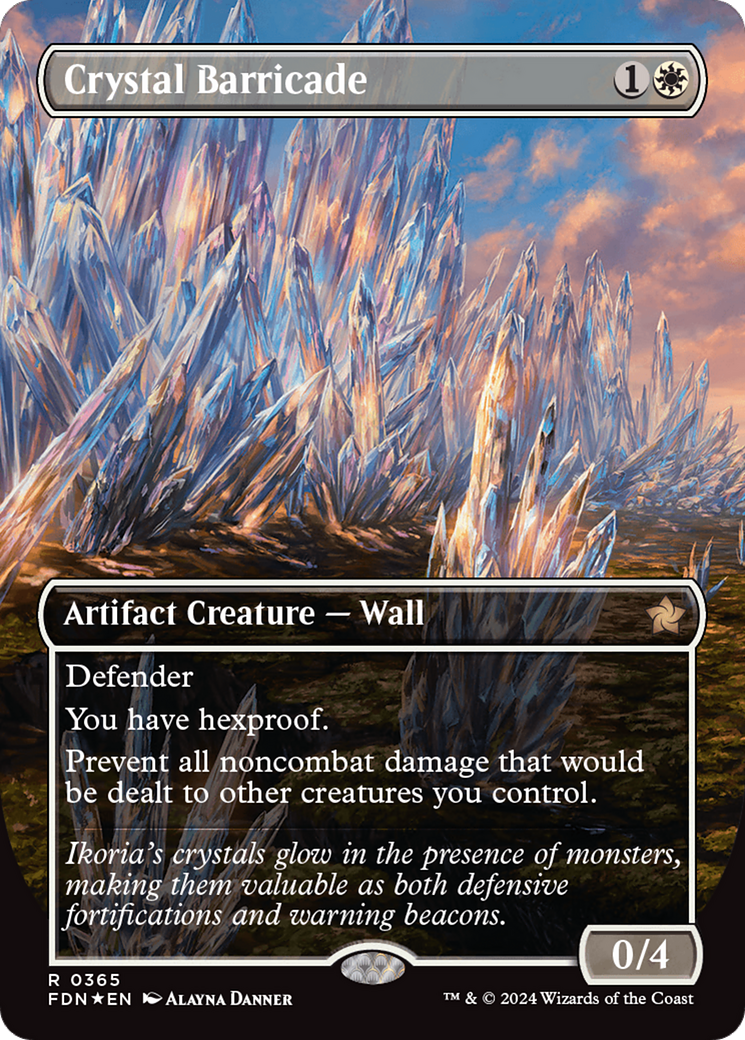 Crystal Barricade (Borderless) (Mana Foil) [Foundations] | Exor Games Bridgewater