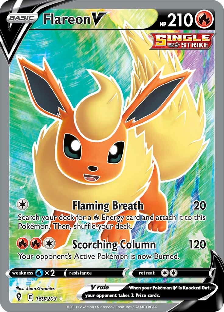 Flareon V (169/203) [Sword & Shield: Evolving Skies] | Exor Games Bridgewater