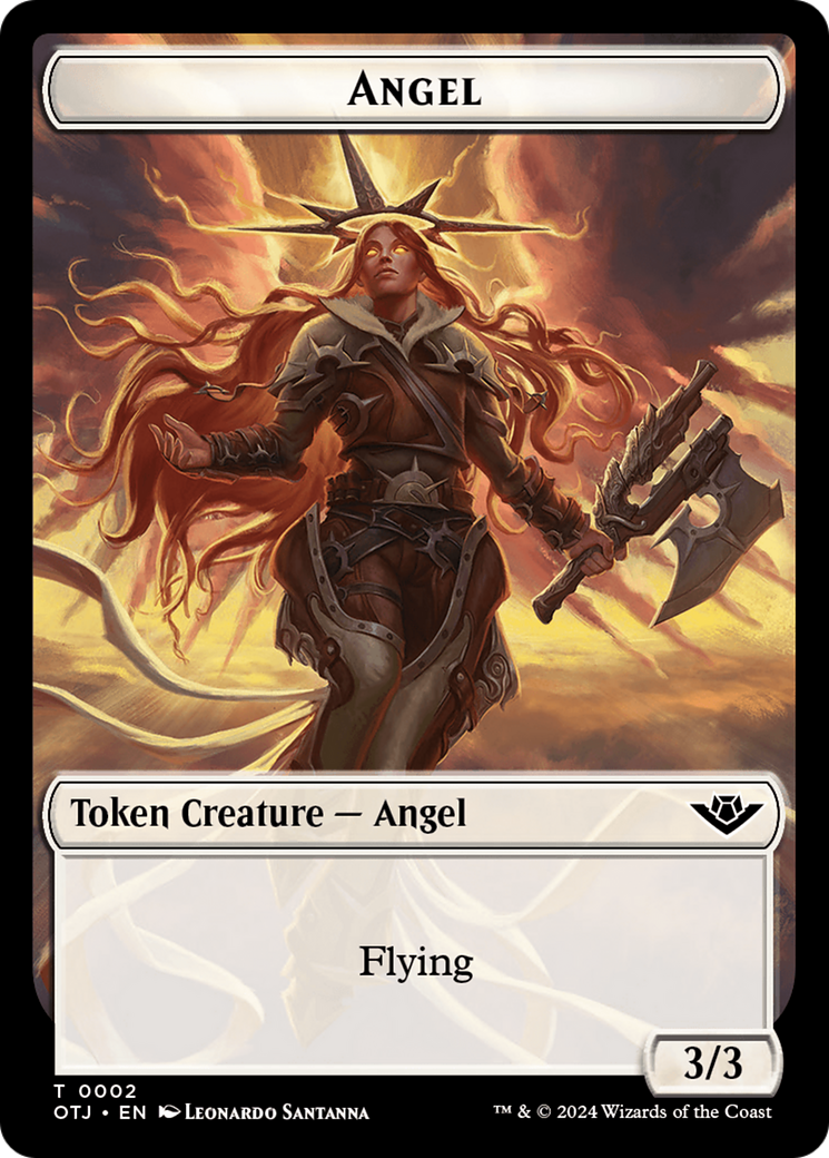 Angel // Plot Double-Sided Token [Outlaws of Thunder Junction Tokens] | Exor Games Bridgewater