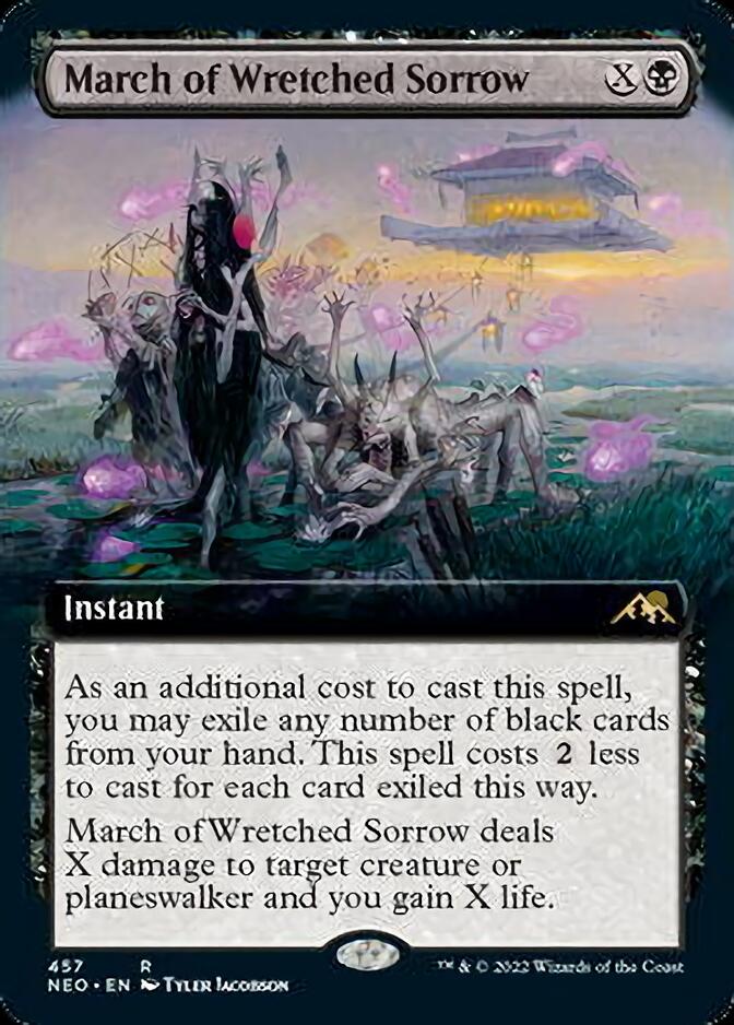 March of Wretched Sorrow (Extended Art) [Kamigawa: Neon Dynasty] | Exor Games Bridgewater