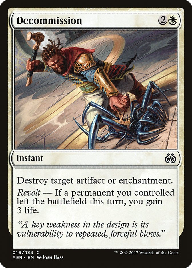 Decommission [Aether Revolt] | Exor Games Bridgewater