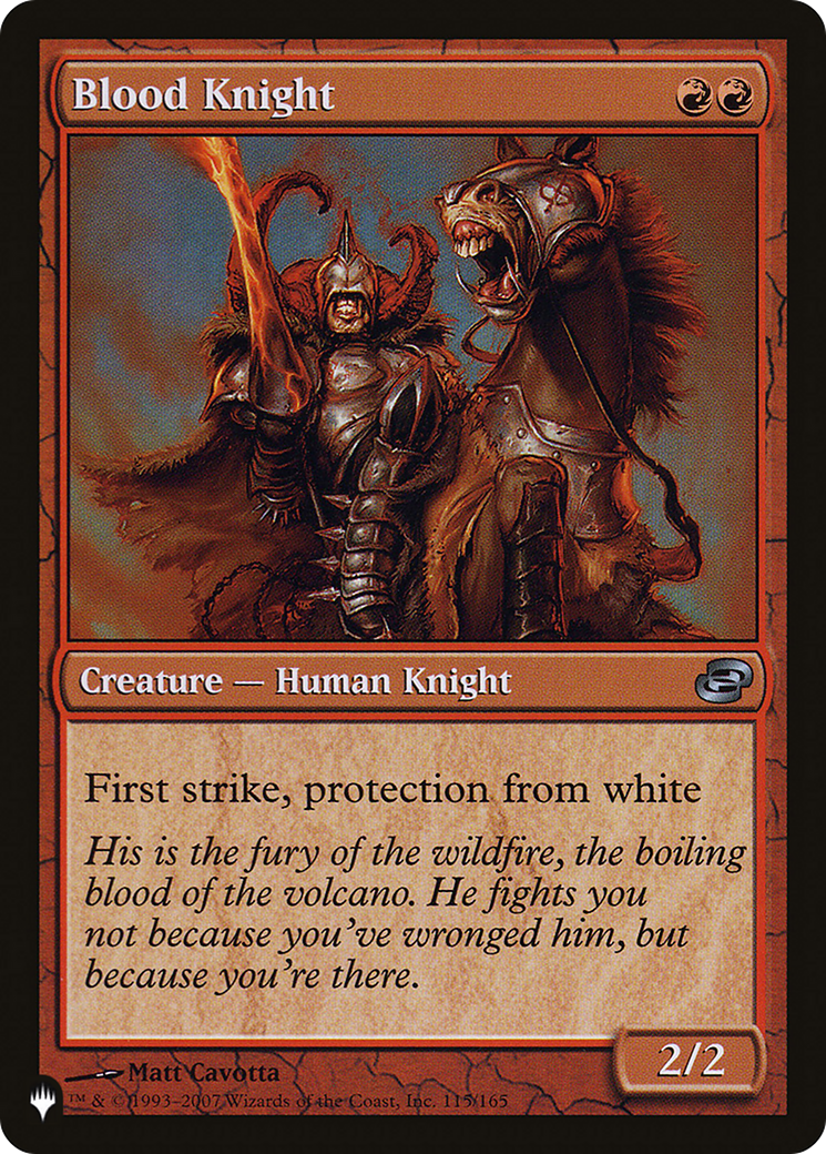 Blood Knight [The List Reprints] | Exor Games Bridgewater