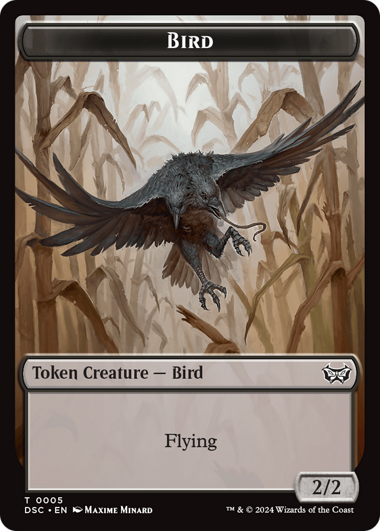 Demon // Bird Double-Sided Token [Duskmourn: House of Horror Commander Tokens] | Exor Games Bridgewater