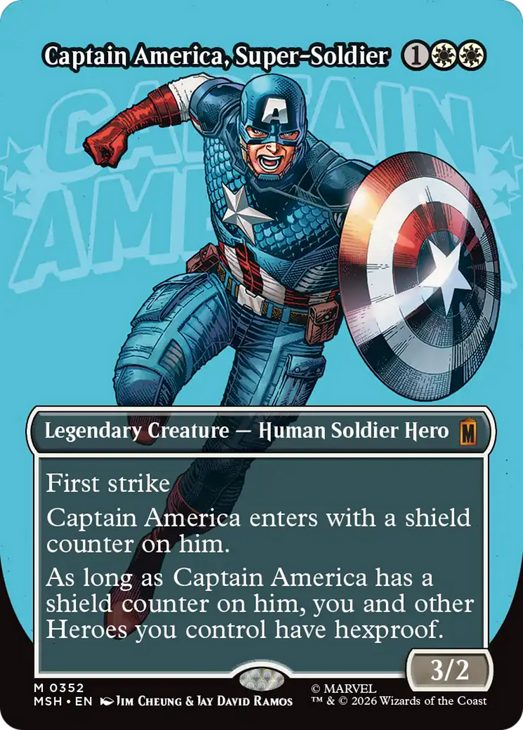 Captain America, Super-Soldier (Borderless) (0352) [Marvel Super Heroes] | Exor Games Bridgewater