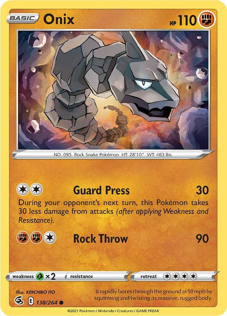 Onix (138/264) [Sword & Shield: Fusion Strike] | Exor Games Bridgewater