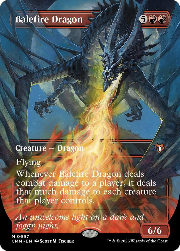 Balefire Dragon (Borderless Alternate Art) [Commander Masters] | Exor Games Bridgewater