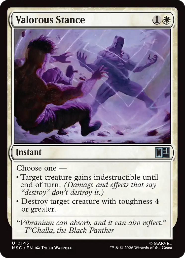 Valorous Stance (Surge Foil) [Marvel Super Heroes Commander] | Exor Games Bridgewater