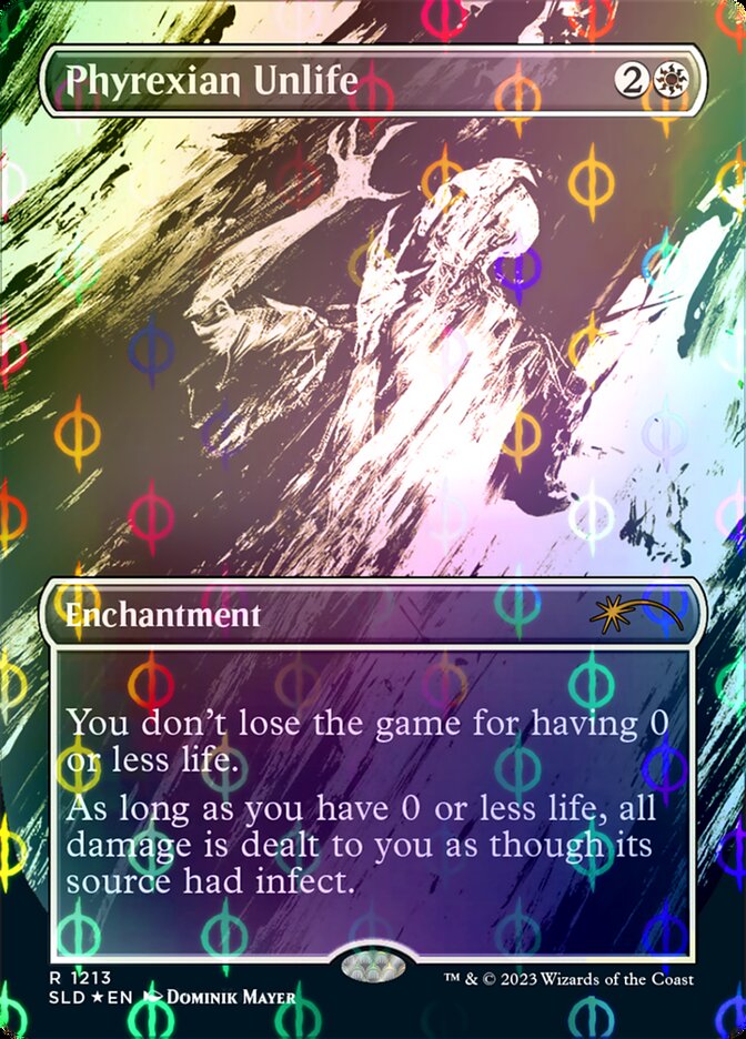 Phyrexian Unlife (Borderless Ichor Step-and-Compleat Foil) [Secret Lair Drop Series] | Exor Games Bridgewater