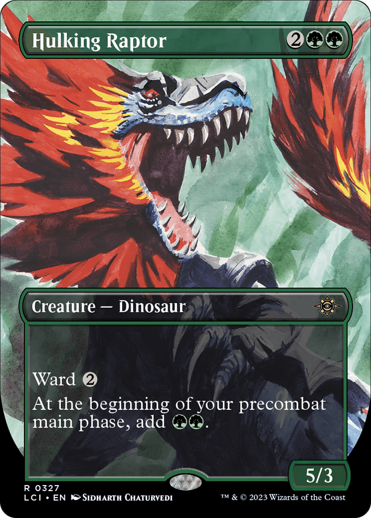 Hulking Raptor (Borderless) [The Lost Caverns of Ixalan] | Exor Games Bridgewater