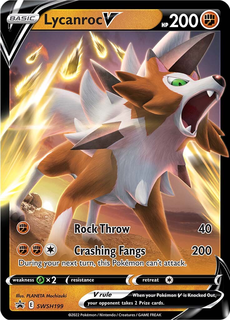 Lycanroc V (SWSH199) [Sword & Shield: Black Star Promos] | Exor Games Bridgewater