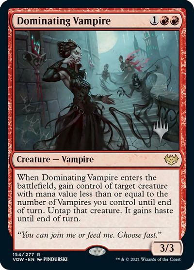 Dominating Vampire (Promo Pack) [Innistrad: Crimson Vow Promos] | Exor Games Bridgewater